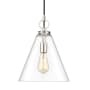Z-Lite Harper Single Light 12" Wide Pendant Polished Nickel