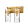 Z-Lite Fontaine 2 Light 14" Wide Bathroom Vanity Light Rubbed Brass