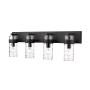 Z-Lite Fontaine 4 Light 34" Wide Bathroom Vanity Light Matte Black