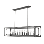 Z-Lite Easton 13 Light 54" Wide Linear Chandelier Matte Black