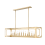 Z-Lite Easton 13 Light 54" Wide Linear Chandelier Rubbed Brass