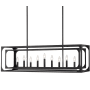 Z-Lite Easton 9 Light 44" Wide Linear Chandelier Matte Black