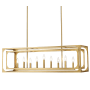 Z-Lite Easton 9 Light 44" Wide Linear Chandelier Rubbed Brass