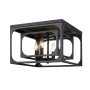 Z-Lite Easton 4 Light 15" Wide Flush Mount Ceiling Fixture Matte Black