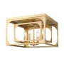 Z-Lite Easton 4 Light 15" Wide Flush Mount Ceiling Fixture Rubbed Brass