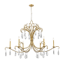 Z-Lite Amara 6 Light 59" Wide Crystal Candle Style Chandelier Gilded Gold