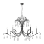Z-Lite Amara 6 Light 59" Wide Crystal Candle Style Chandelier Matte Black