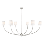 Z-Lite Shannon 6 Light 62" Wide Chandelier Brushed Nickel