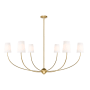 Z-Lite Shannon 6 Light 62" Wide Chandelier Rubbed Brass