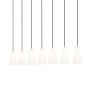 Z-Lite Farrell 7 Light 54" Wide Linear Chandelier Modern Gold