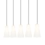 Z-Lite Farrell 5 Light 42" Wide Linear Chandelier Modern Gold