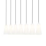 Z-Lite Farrell 7 Light 54" Wide Linear Chandelier Brushed Nickel
