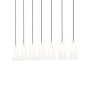 Z-Lite Farrell 7 Light 54" Wide Linear Chandelier Modern Gold