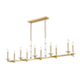 Z-Lite Kaden 10 Light 56" Wide Taper Candle Style Chandelier Modern Gold