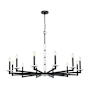 Z-Lite Kaden 12 Light 48" Wide Taper Candle Style Chandelier Matte Black