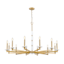 Z-Lite Kaden 12 Light 48" Wide Taper Candle Style Chandelier Modern Gold