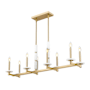 Z-Lite Kaden 8 Light 44" Wide Taper Candle Style Chandelier Modern Gold