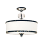 Z-Lite Cosmopolitan 3 Light 16" Wide Semi-Flush Drum Ceiling Fixture Chrome