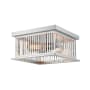 Z-Lite Camellia 2 Light 12" Wide Flush Mount Ceiling Fixture Brushed Nickel