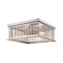 Z-Lite Camellia 3 Light 15" Wide Flush Mount Ceiling Fixture Brushed Nickel