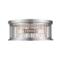 Z-Lite Camellia 3 Light 16" Wide Flush Mount Drum Ceiling Fixture Brushed Nickel
