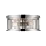 Z-Lite Camellia 3 Light 16" Wide Flush Mount Drum Ceiling Fixture Polished Nickel