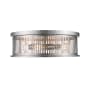 Z-Lite Camellia 4 Light 20" Wide Flush Mount Drum Ceiling Fixture Brushed Nickel