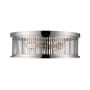 Z-Lite Camellia 4 Light 20" Wide Flush Mount Drum Ceiling Fixture Polished Nickel