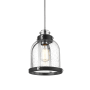 Z-Lite Burren 9" Wide Mini Pendant Matte Black / Chrome