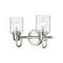 Z-Lite Kinsley 2 Light 15" Wide Bathroom Vanity Light Chrome