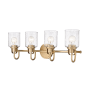 Z-Lite Kinsley 4 Light 28" Wide Bathroom Vanity Light Heirloom Gold
