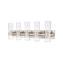 Z-Lite Lawson 5 Light 38" Wide Vanity Strip Brushed Nickel