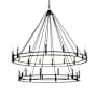 Z-Lite Dennison 28 Light 60" Wide Taper Candle Style Chandelier Matte Black