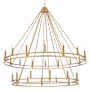 Z-Lite Dennison 28 Light 60" Wide Taper Candle Style Chandelier Signature Brass