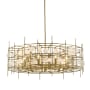 Z-Lite Garroway 9 Light 32" Wide Crystal Drum Chandelier Aged Brass