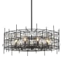 Z-Lite Garroway 9 Light 32" Wide Crystal Drum Chandelier Matte Black