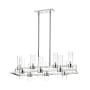 Z-Lite Datus 10 Light 43" Wide Taper Candle Chandelier Polished Nickel