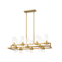 Z-Lite Datus 10 Light 43" Wide Taper Candle Chandelier Rubbed Brass