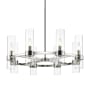 Z-Lite Datus 8 Light 32" Wide Taper Candle Chandelier Polished Nickel