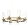 Z-Lite Datus 8 Light 32" Wide Taper Candle Chandelier Rubbed Brass
