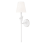 Z-Lite Claudelle 24" Tall Bathroom Sconce with Fabric Shade Textured White