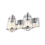Z-Lite Mariner 16" Wide Bathroom Light with Seedy Glass Chrome