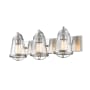 Z-Lite Mariner 24" Wide Bathroom Light with Seedy Glass Brushed Nickel