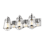 Z-Lite Mariner 24" Wide Bathroom Light with Seedy Glass Chrome