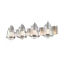 Z-Lite Mariner 32" Wide Bathroom Light with Seedy Glass Brushed Nickel