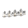 Z-Lite Mariner 32" Wide Bathroom Light with Seedy Glass Chrome