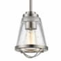 Z-Lite Mariner 5-1/2" Wide Mini Pendant with Seedy Glass Brushed Nickel