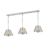 Z-Lite luka 9 Light 55" Wide Linear Chandelier Brushed Nickel