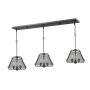 Z-Lite luka 9 Light 55" Wide Linear Chandelier Bronze