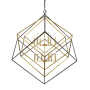 Z-Lite Euclid 12 Light 48" Wide Two Tier Nexted Cube Chandelier Olde Brass / Bronze